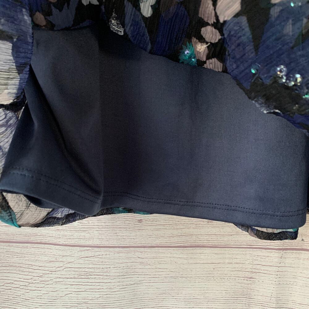 Charlotte Russe Blue Tunic Blouse or Dress Sleeveless Retro Y2K Sequins Size M - Picture 15 of 16